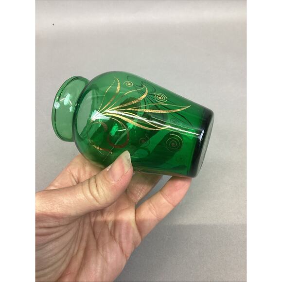Vintage 1950s Anchor Hocking Emerald Green Mini Glass Vase - 3.75” - Picture 8 of 8